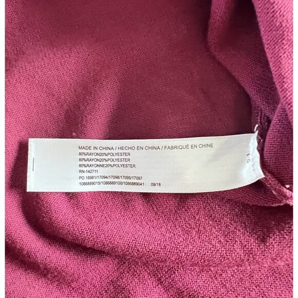 NWT Eloquii Sweater Burgundy Rose Tie Waist Tunic Sweater 4XL 26/28 - Picture 14 of 16